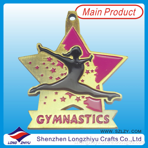 Cheap Soft Enamel Metal Sports Medal Sports Gymnastics Star Medal (lzy-201300231)